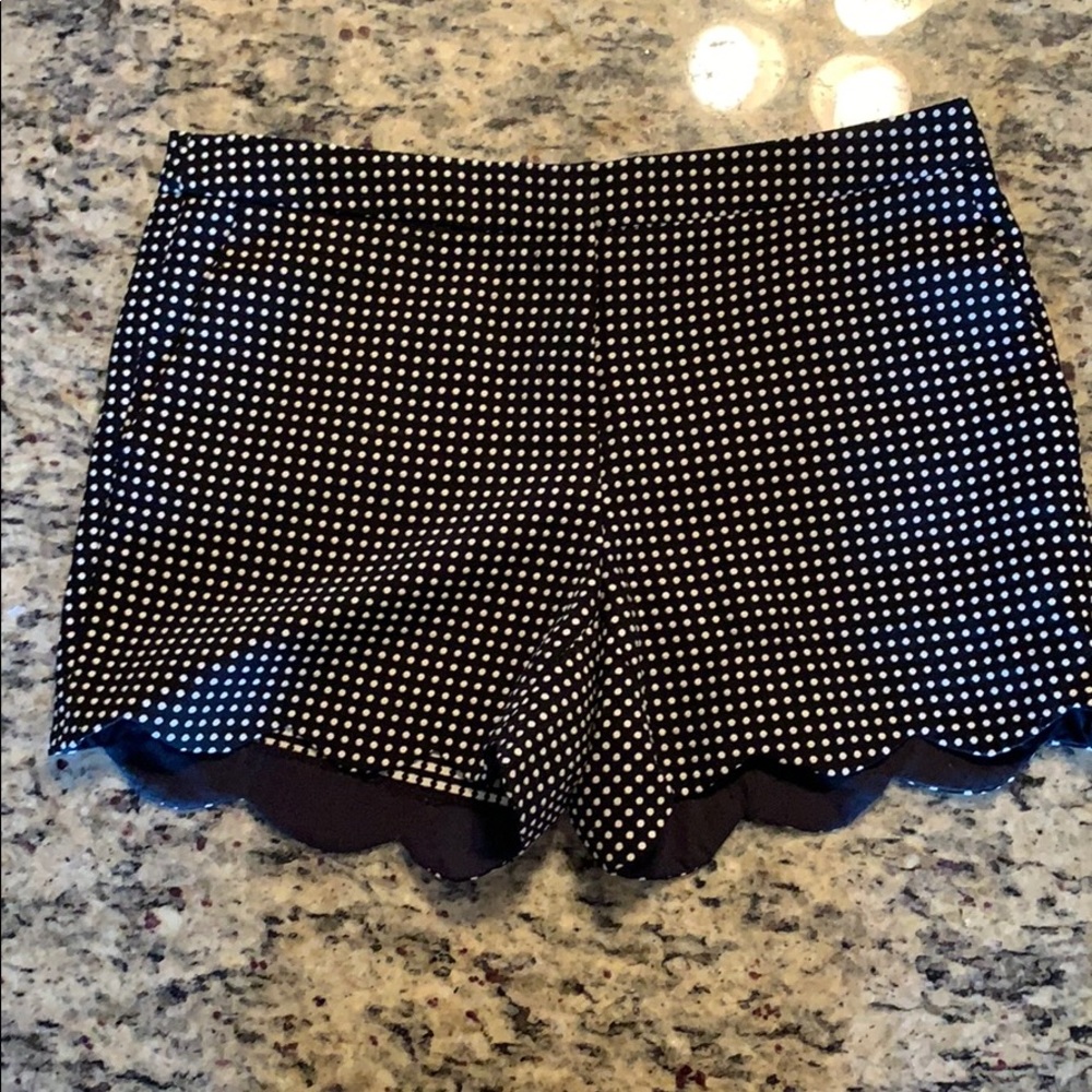 Willi Smith scalloped edge polka dot shorts